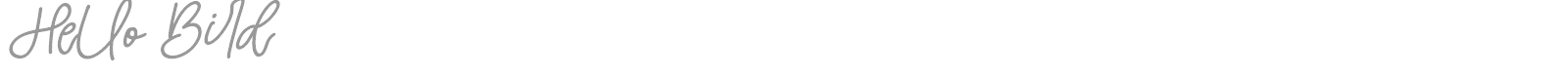 Hello Bird font preview